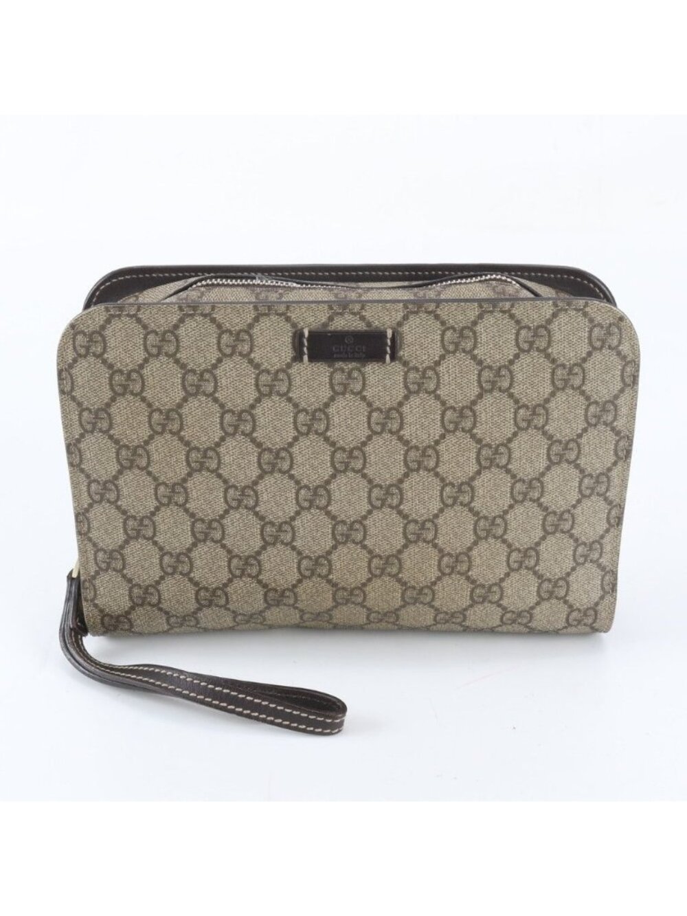 Gucci GG Supreme Leather Clutch Pouch Business